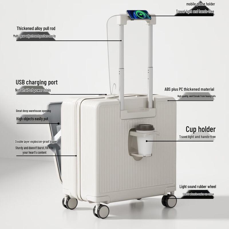 Yuzhan Side-Opening Lightweight Travel Suitcase