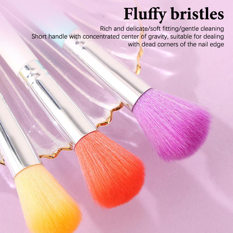 Perie Profesională pentru Curățarea Prafului de Unghii cu Mâner Lung Super Pufoasă Pensule de Machiaj pentru Nail Art Pentru Instrumente de Manichiură
