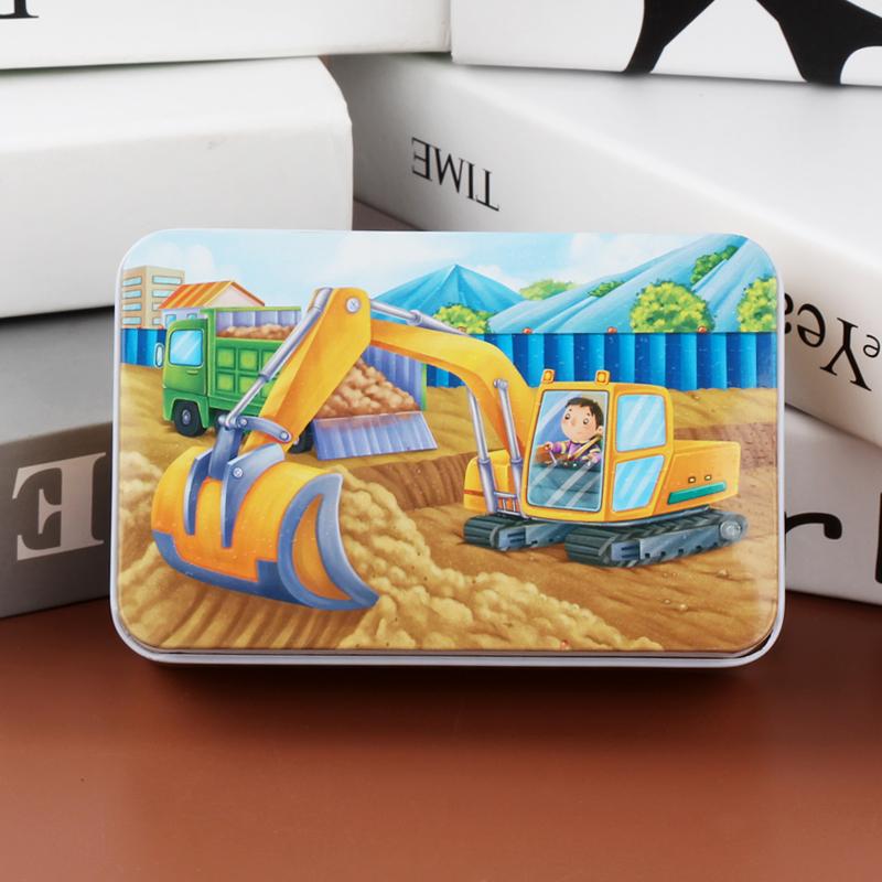 New Children 60 Pieces Wooden Puzzle Kids Cartoon Animal Vehicle Wood Toy Jigsaw Baby Early Educational For Christmas Gift Toys