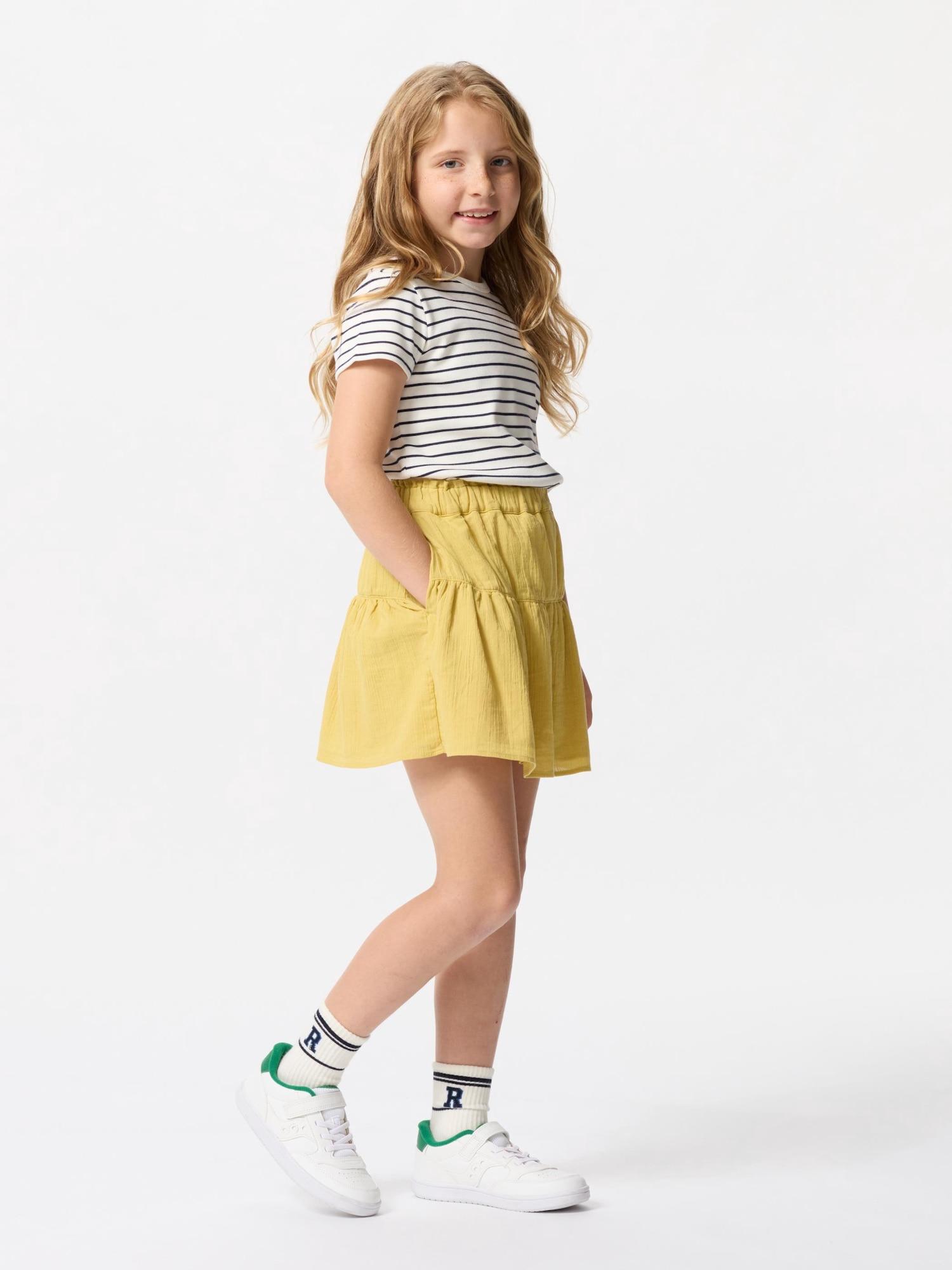 

Uniqlo Girls Tiered Mini Skirt 44 YELLOW/KIDS 150