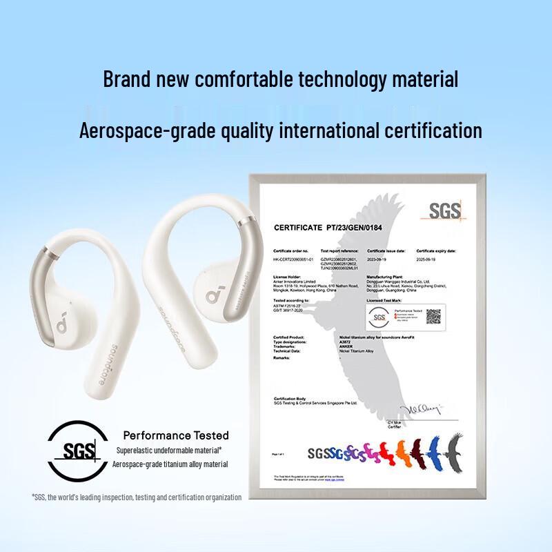 SoundCore AeroFit Open-Ear Bluetooth Headphones