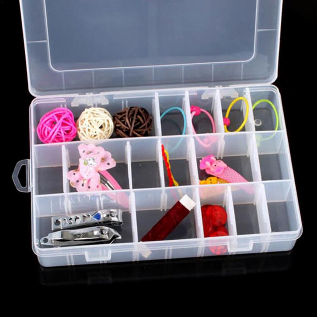 Storage Box Plastic Jewelry Accessory Containers DIY Component Holders Small Items Boxes Multi-grid Compartment Organizer Case