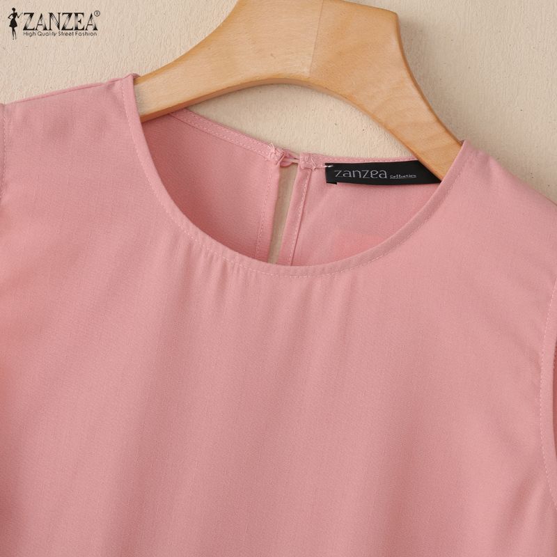 ZANZEA Women Casual Round Neck Solid Color Sleeveless Tank Tops