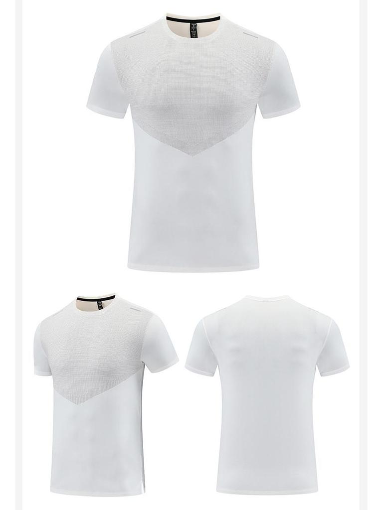 Men's Quick-Dry Sports Hiking Tee: Sweat-Wicking, Crew Neck, Short Sleeve, Digital Print Fitness Top