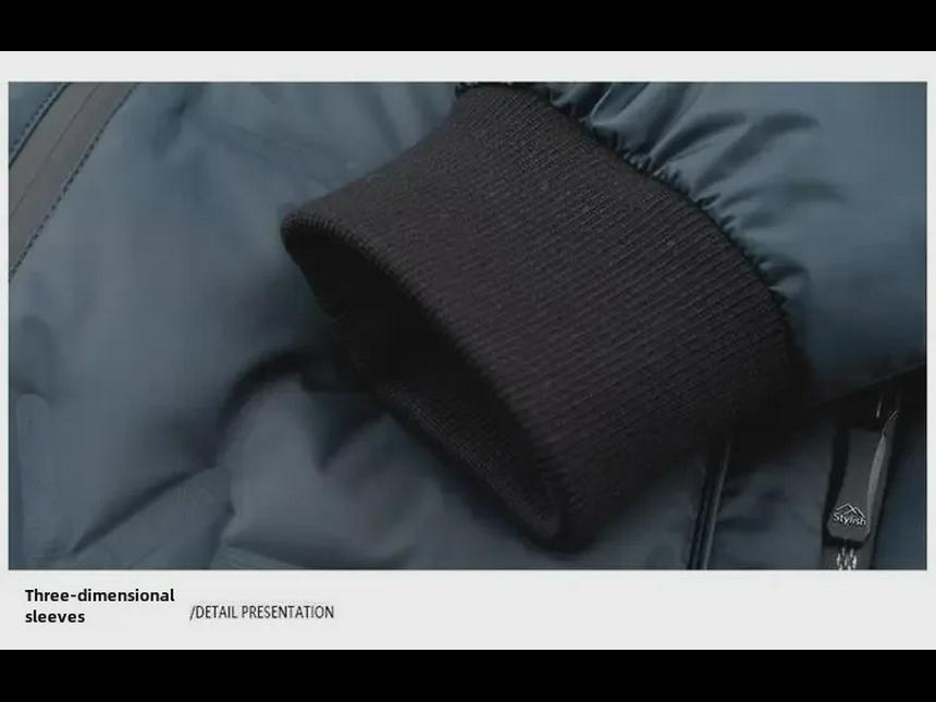 Herren Winter Samt Revers Baumwollmantel - Warm, Dick, Jacke für Mittelalte und Ältere Väter