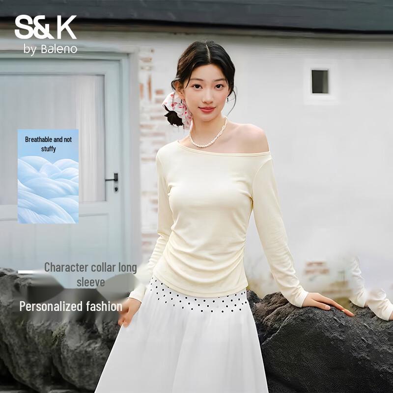 Baleno S&K Women s Off-Shoulder Long Sleeve T-Shirt XL