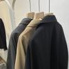 Petite Korean Style Autumn Workwear Jacket - Women's Loose Casual Mid-Length Trench Coat