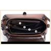 Johnature Retro preget førstelags kuskinn Dameveske Håndlaget Floral Hasp Handbag Fritid Skulder Messenger Bags