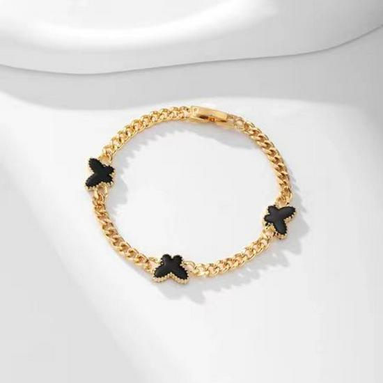 

Нишевый браслет с бабочкой: Изысканные ювелирные изделия с капельной эмалью с золотым покрытием для женщин