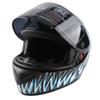 Full Face Motorcycle Helmet Street Bike Helmet for Men Women Unisex, Good Breathability with Safety Buckle, Blue, XL