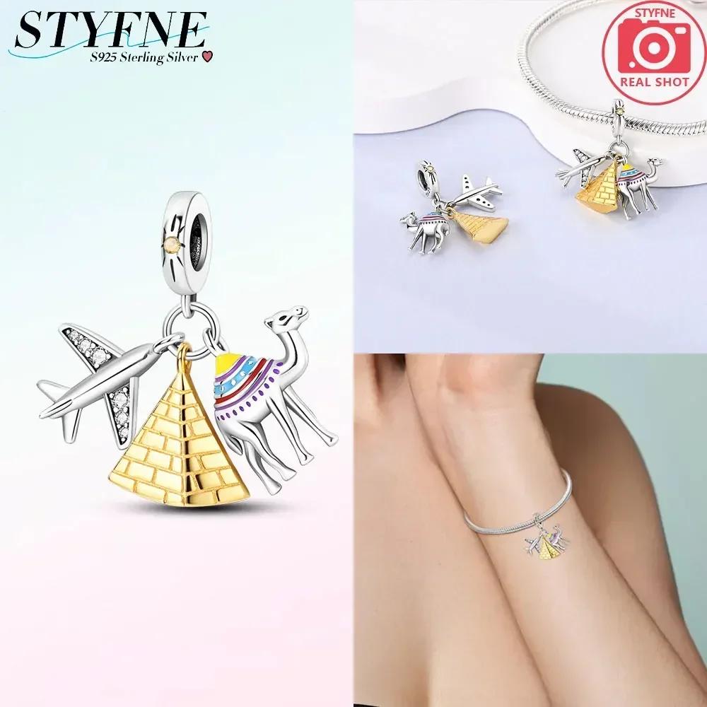 Charmscopperdesert Series Pyramid Mummy Bead For Women Diy Bracelet Necklace Original Charms For Jewelry Making