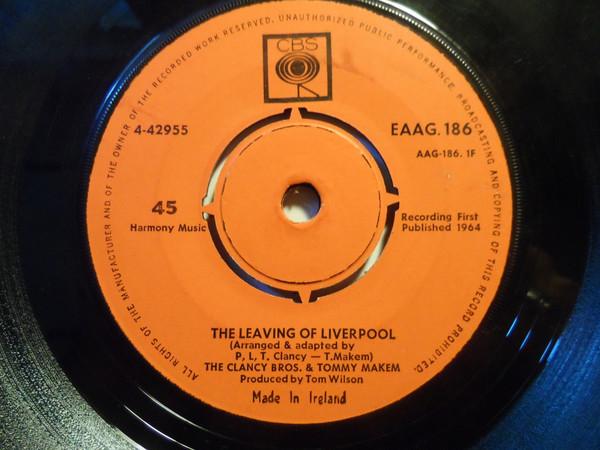 

7-дюймовая пластинка CLANCY BROTHERS TOMMY MAKEM The Leaving Of Liverpool AAG186 CBS 1964 Ирландия КантриФолк Б/у
