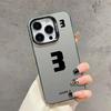 Lucky Numbers7 3 Electroplate Silver IMD Phone Case For iPhone 15 12 13 14 11  Pro Max XS X XR 7 8 14 15 Plus Couple Cover