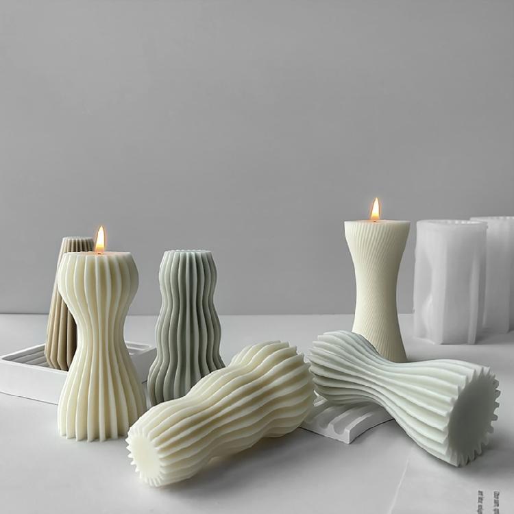 Beautiful Striped Candles Crafting Mold Handmade Aromatherapy Candle Resin Mold