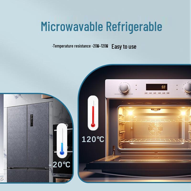 Xin Paike 1000ml 2-Compartment Disposable Lunch Boxes (300 Sets)