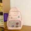 Transparent Badge Pain Bag New Large Capacity Student School Bag Soft Girl Backpack Women Backpack