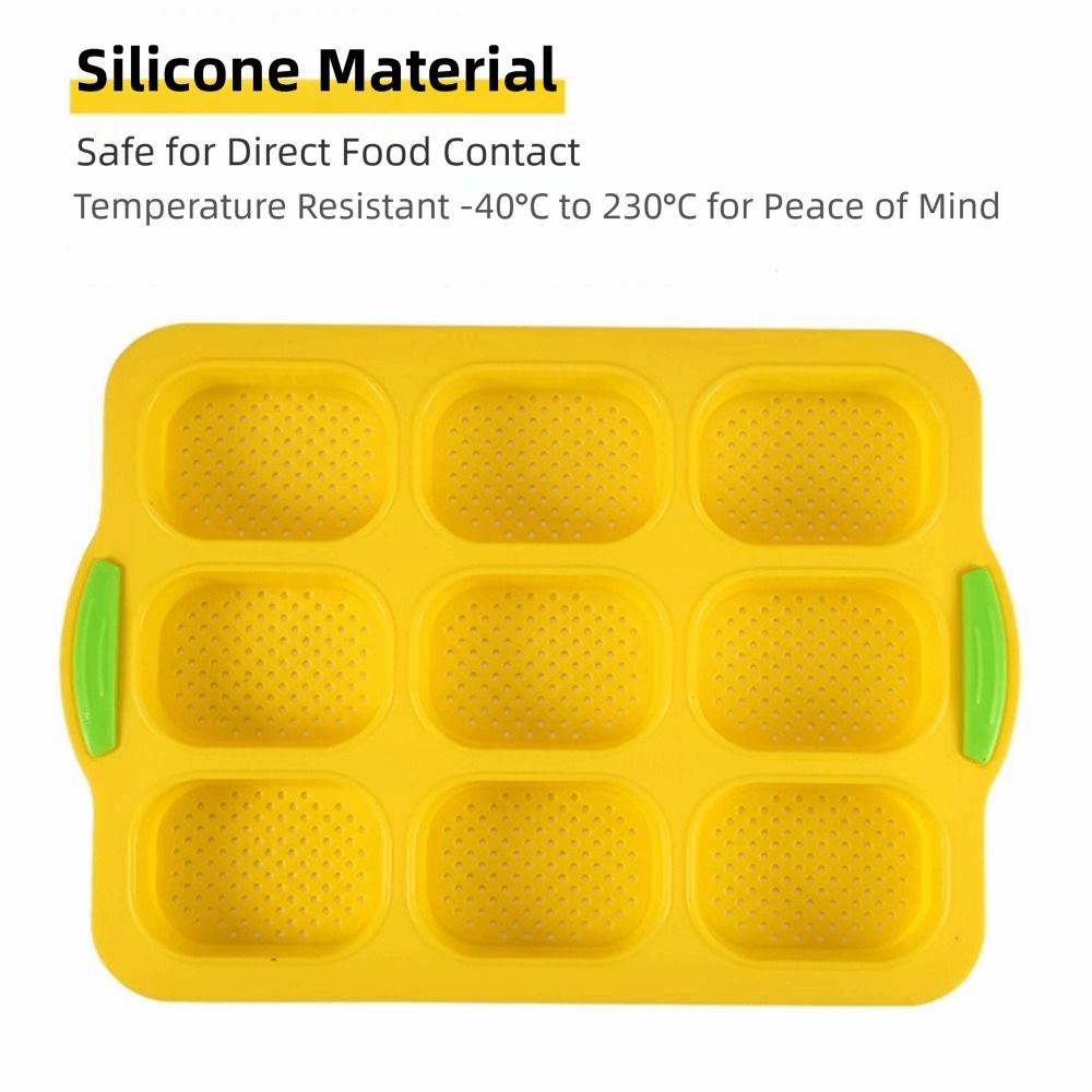 Non-Stick Silicone Cake Mold Silicone Hamburger Bun Mold Food Grade Bread Loaf Pan Baking Tool