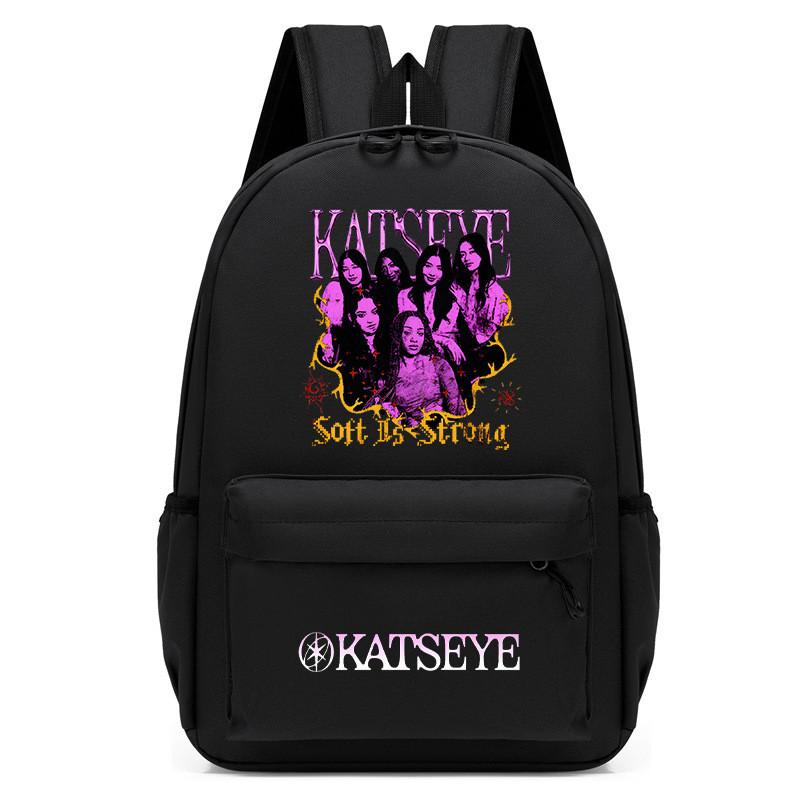 60123-4 KATSEYE Mochila Estampada Impermeable Escolar Para Niños