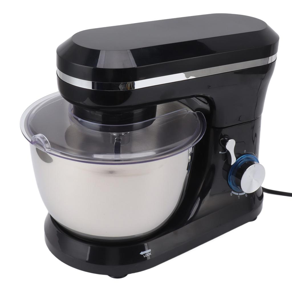 Elektrický stolní mixér 1000 W, hák na těsto, plochý šlehač, nástavce, 8 rychlostí, stolní mixér o objemu 4,5 l