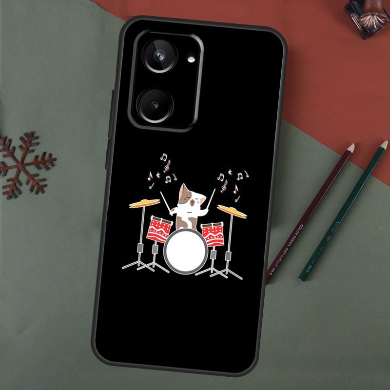 Musical Drum Drumsticks Drummers Case For Realme 15 Pro GT7 GT6 C65 C67 C61 C53 C55 C51 C35 C63 C71 C75 11 12 13 14 Pro Plus