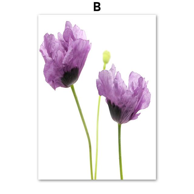 

Лавандовий малюнок скандинавський мінімалістичний живопис на полотні Квіти Настінні принти Пурпурні художні постери та принти для вітальні без рамки 50*70cm