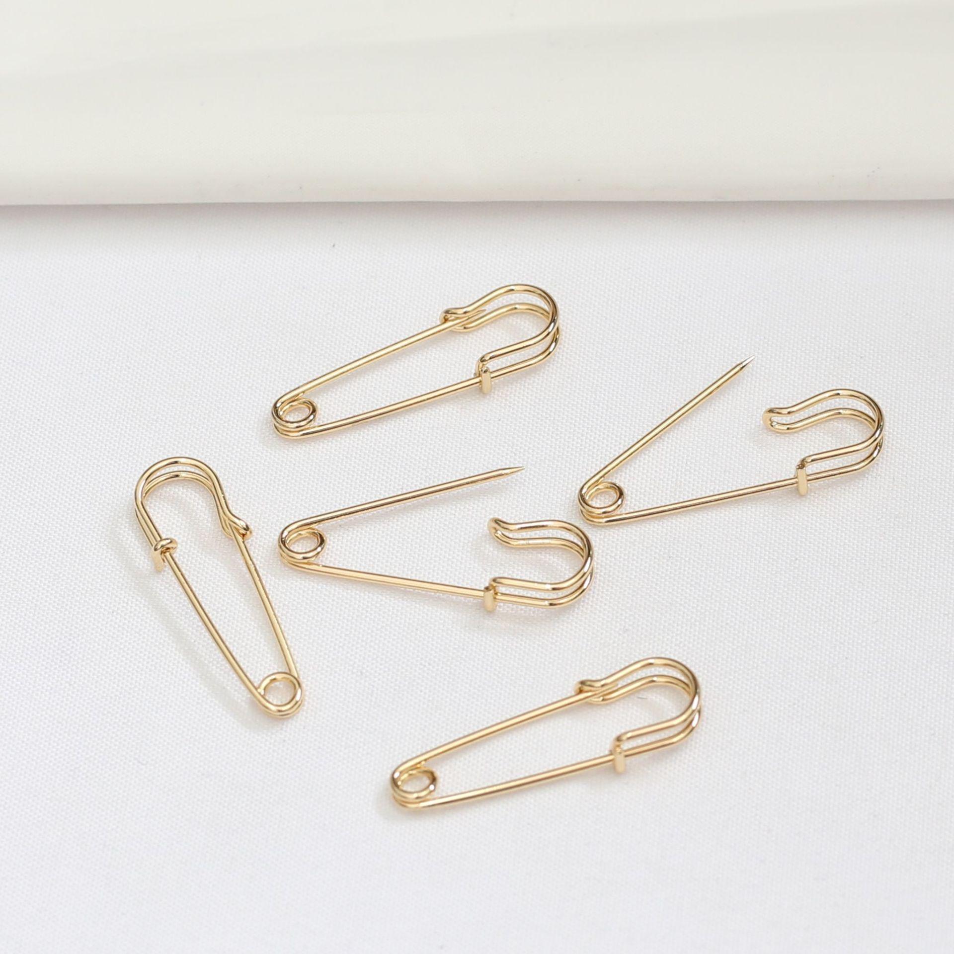 

10 шт. Зберігає колір 14-каратне золото Легка брошка Скріпка Велика шпилька Запобіжна шпилька Пряжка Шпилька Шпилька Шпилька Пряжка для светра