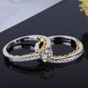 Original Design Of Jewelry, Classic Gold Six-Claw Ring, High Carbon Diamond Super Flash Wedding Ring
