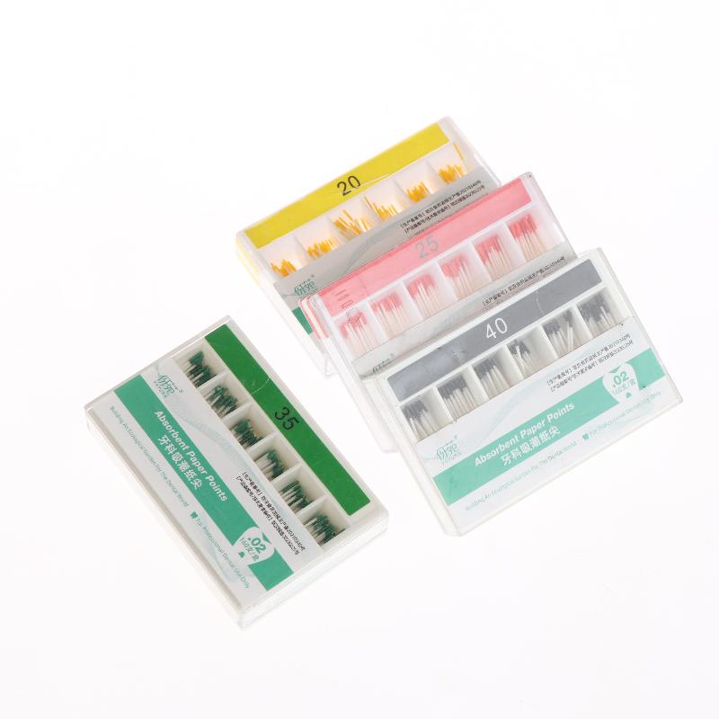 1 Box Dental Absorbent Paper Points Gp/Pp 02 Taper 15-80# Dentist Use Dentistry Materials Endodontic Cotton Fiber Tips