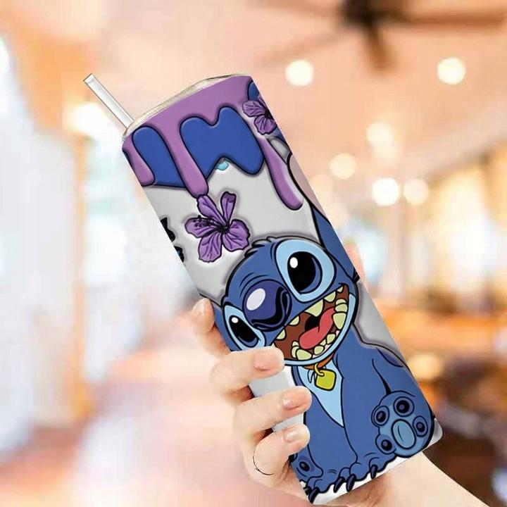 Stitch 20Oz Kubek Termiczny Ze Słomką Termos Na Dziecka Urodziny