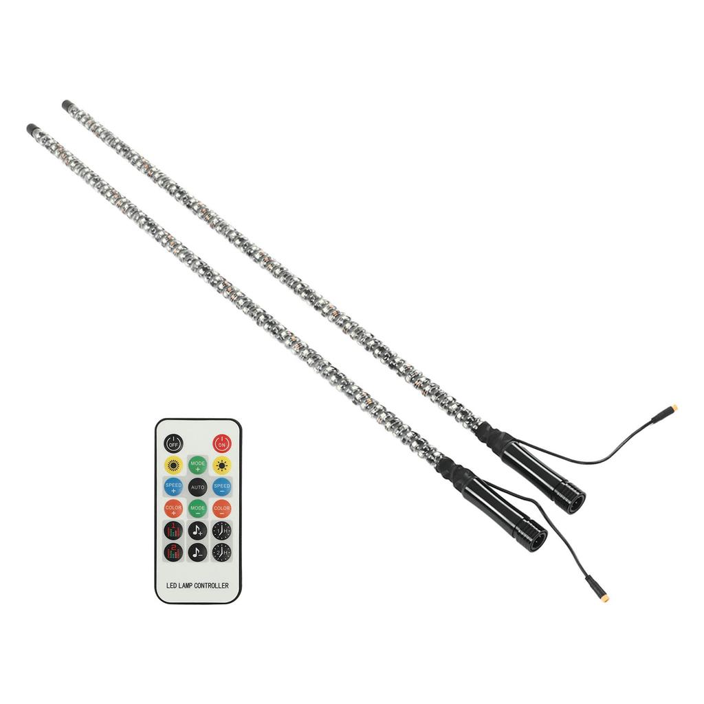 RGB LED Whip Light with Flag APP Control 300 Patterns 366 Modes 12V for UTV ATV Off Road Vehicle Boat