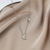 Han Chao Fairy Mori Aesthetic Double Butterfly Necklace Clavicle Chain Cold Wind Simple Temperament Jewelry Female