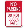 No Parking Do Not Block Gate Weatherproof Aluminum Metal Sign 8x12 Inch Wall Decor Holiday Gift