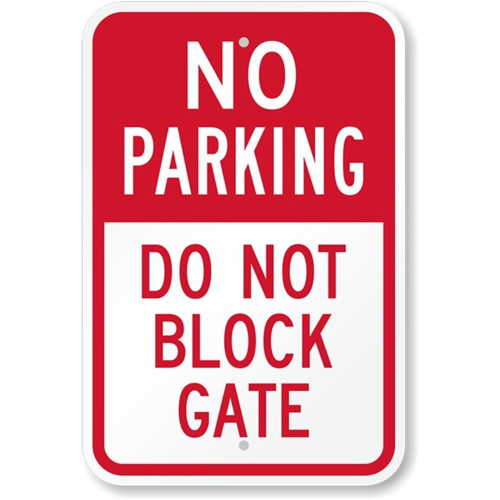 No Parking Do Not Block Gate Weatherproof Aluminum Metal Sign 8x12 Inch Wall Decor Holiday Gift