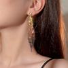 Simple and Versatile Shiny Diamond Long Fringed Earrings