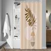 Mount Fuji Shower Curtain Japan Famous Landscape Cherry Flower Mountains Abstract Scenery Shower Curtains For Bathroom