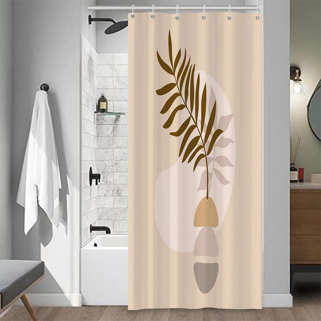 Mount Fuji Shower Curtain Japan Famous Landscape Cherry Flower Mountains Abstract Scenery Shower Curtains For Bathroom