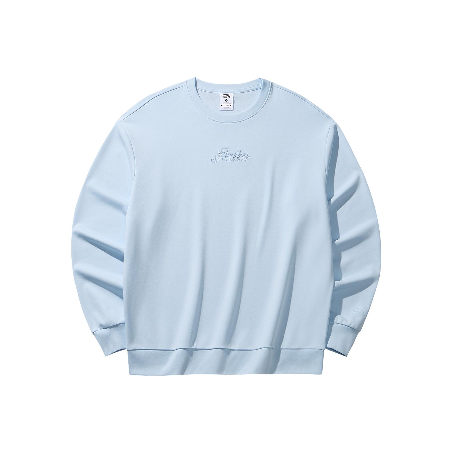 

Anta Серия Lifestyle Модный Повседневный Свободный Удобный Кампус Универсальный Спортивный Пуловер Толстовка Унисекс Топы Морозно-Голубой 972618704-8 XS