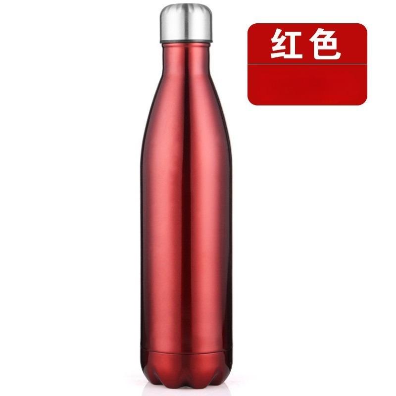 1Pc European and American Coke Bottles Outdoor Large-capacity Car Sports Water Cups 304 Stainless Steel Vacuum Thermos Cups
