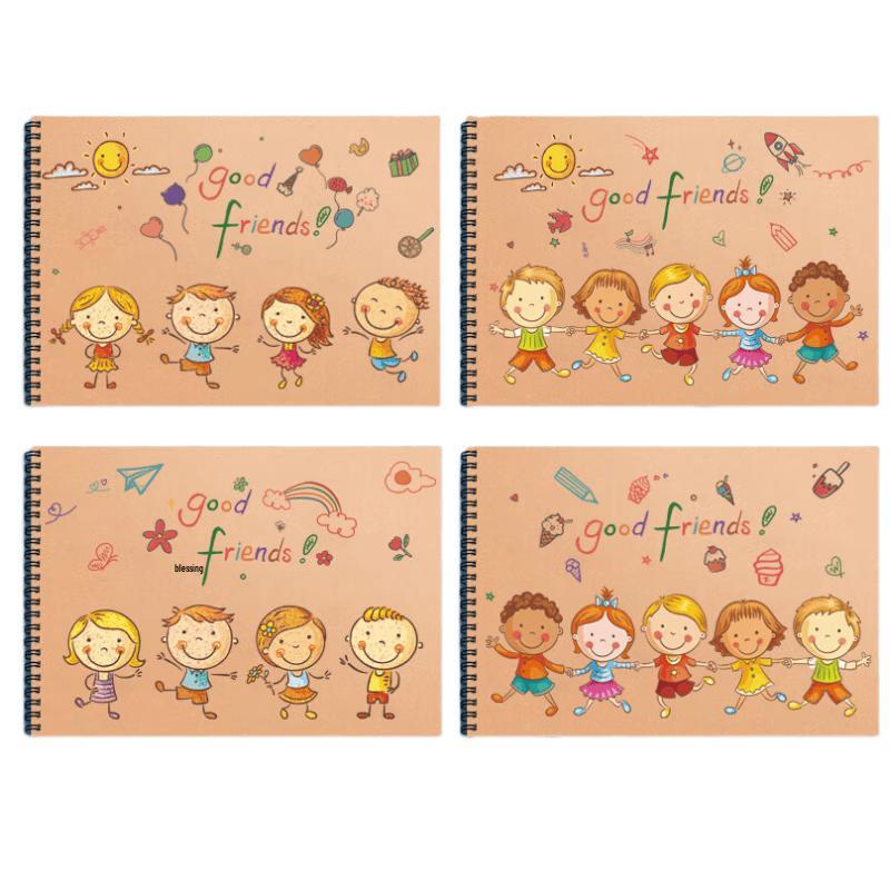 A4 Kids Spiral Drawing Book Set