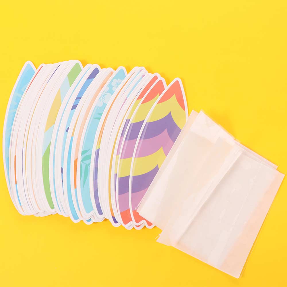 60 Stück Sommer-Thema Hawaiianische Surfbrett-Aufkleber Wasserdicht Strandparty-Dekoration Poolparty