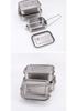 304 Stainless Steel Leak-proof Compartment Lunch Box: Portable, Multi-purpose, Square, Ideal for Students & Office Workers
