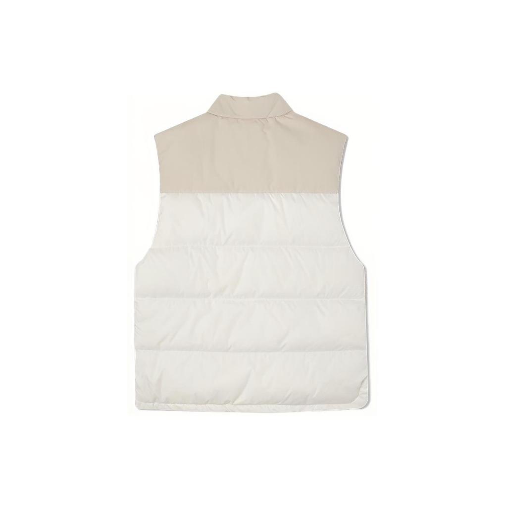 Converse Down Vests Men's White Stand Collar Moderate Workwear 10021979-A02