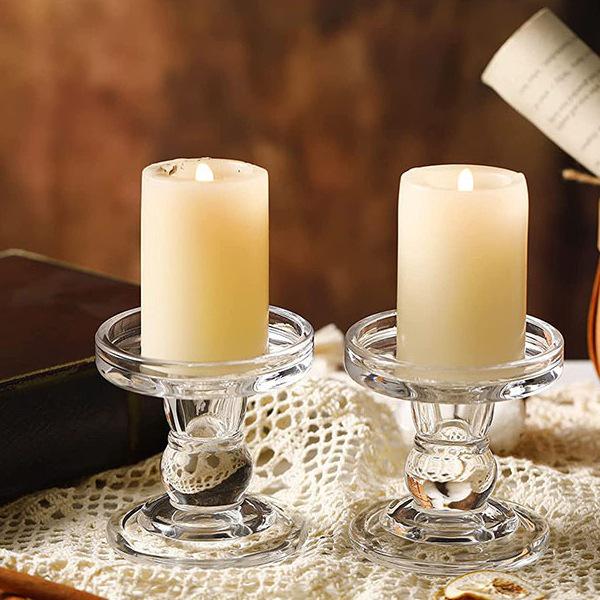 Nordic Retro Glass Candlestick - Romantic Candlelight for Weddings, Restaurants, and Parties
