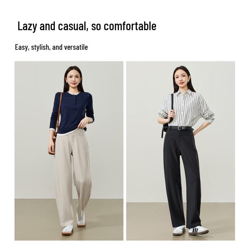 ESE-Y Women's High-Waist Slim Banana Pants