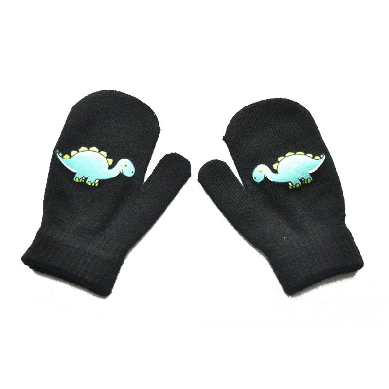 Outdoor Riding Warm Mittens Soft Elastic Knitted Full Finger Glove for Girls Boys Candy Color Cute Gloves