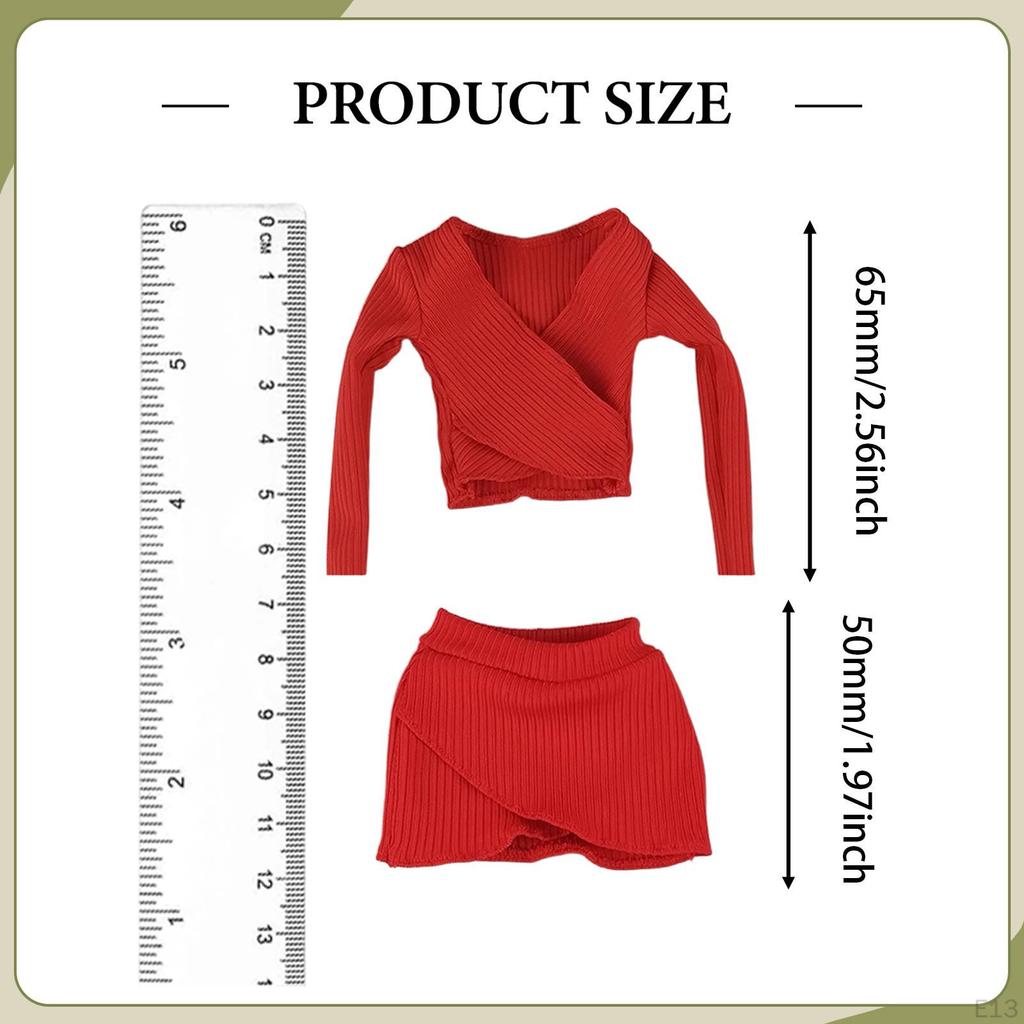 1:6 Female Crop Tops Action Figure Clothes Fashion Handmade Cosplay Long Sleeve Top for 12''