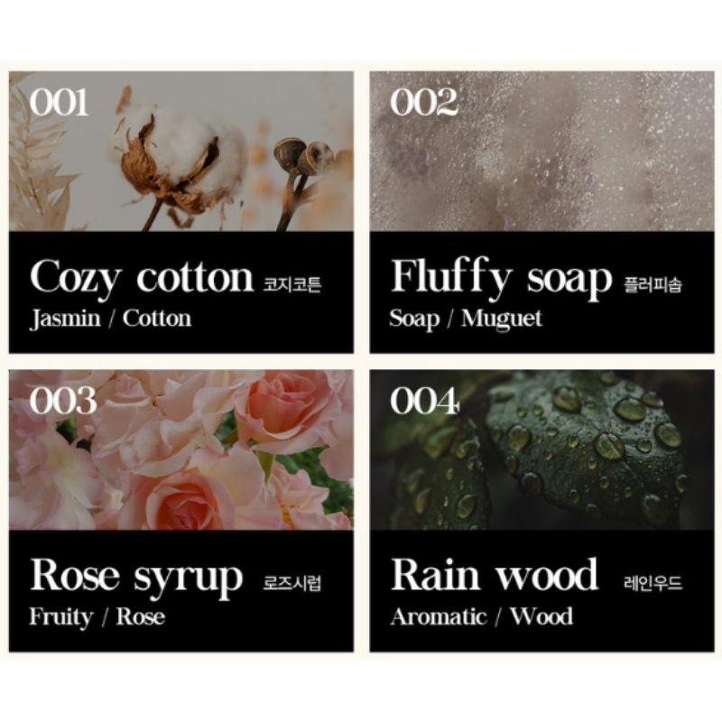 CELLUVER Dress & Room Spray 200ml (001 Cozy Cotton / 002 Fluffy Soap / 003 Rose Syrup / 004 Rain Wood)