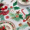 Christmas Bell Print Tablecloth Fashion American Style Holiday Table Cover Elegant Home Festival Party Decoration Table Cloth