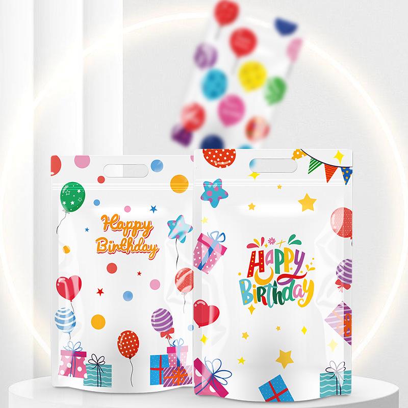 Festive Happy Birthday Party Gift Bags: Snack, Cookie, Candy Bags