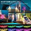 RGB LED Strip Lights 600LEDs 5050RGB Light Strip IP65 Waterproof LED Tape Light APP Control Adjustable Brightness Timing Function